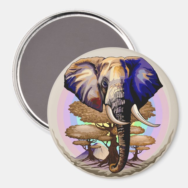 African Elephant Surreal Portrait  Magnet (Front/Back)