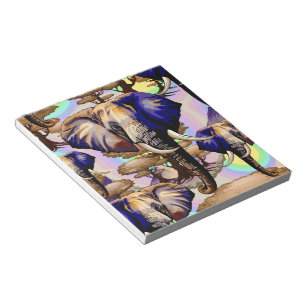 African Elephant Surreal Portrait  Notepad