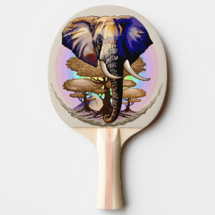 African Elephant Surreal Portrait Ping Pong Paddle