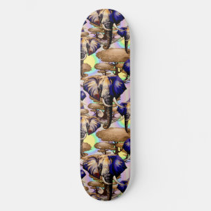 African Elephant Surreal Portrait Skateboard