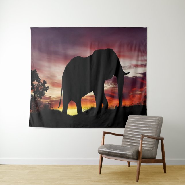 African Elephant Tapestry (In Situ (Horizontal))