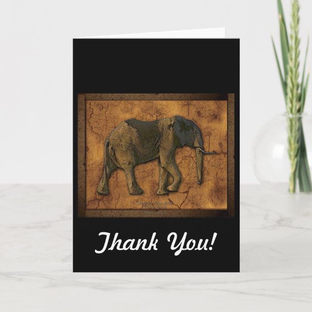 African Elephant Thank You Cards & Note Cards (Front)