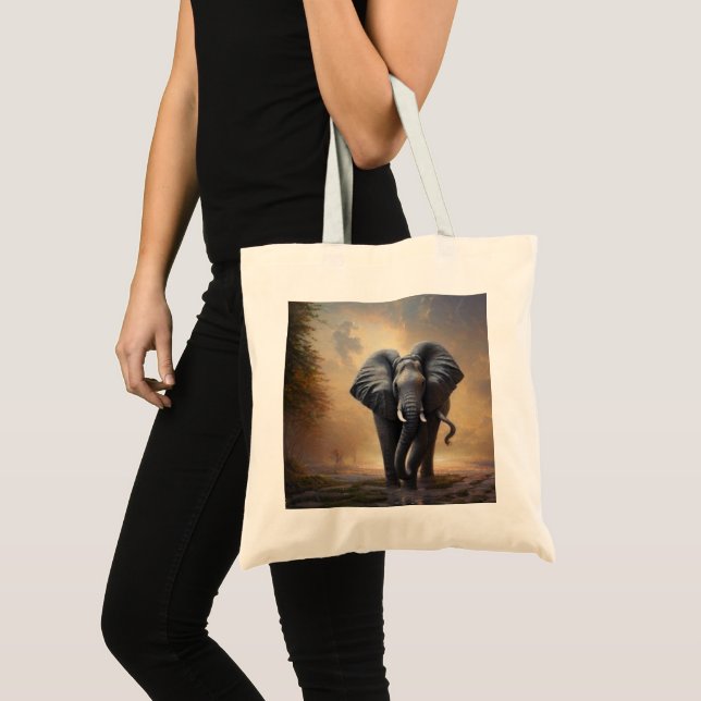 African Elephant- The King (2023) ! Tote Bag (Front (Product))