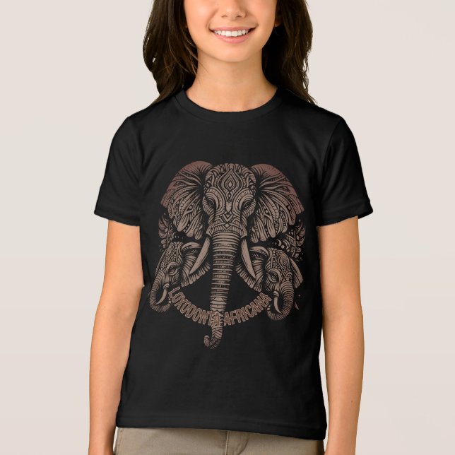 African Elephant Tri-Blend Shirt (Front)
