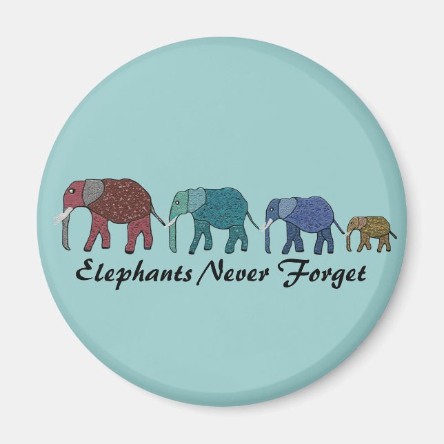 African Elephant Walk Magnet (Front)