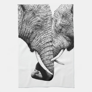 African Elephants American MoJo Kitchen Towels