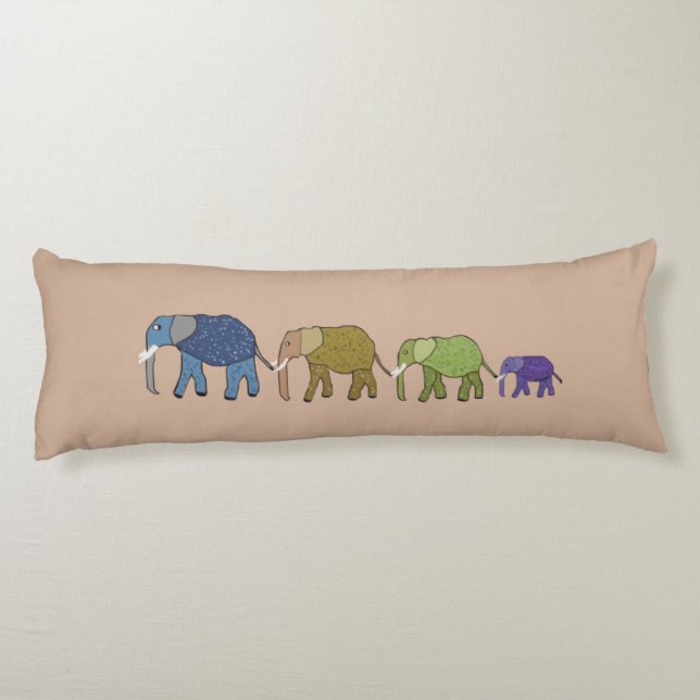 African Elephants Body Cushion (Back)