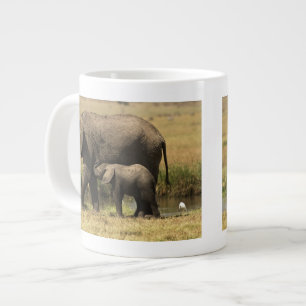 African Elephants Large Coffee Mug