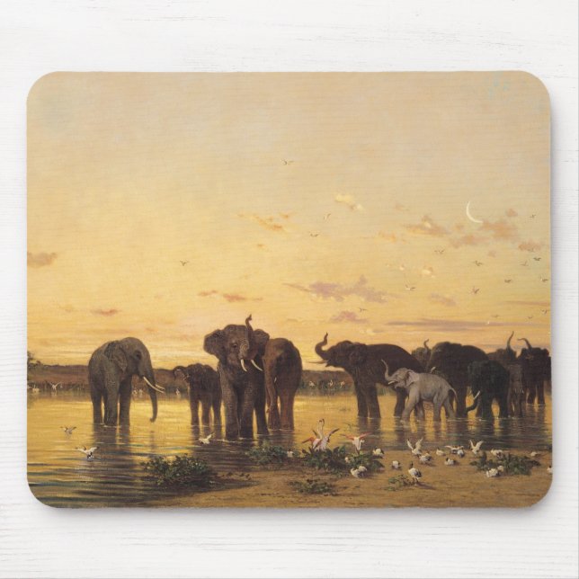 African Elephants Mouse Mat (Front)