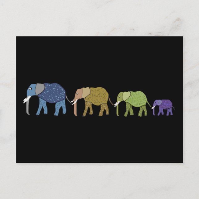 African Elephants Postcard (Front)