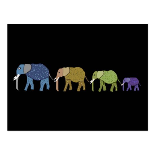 African Elephants Postcard