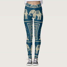 African elephants Trendy navy blue background