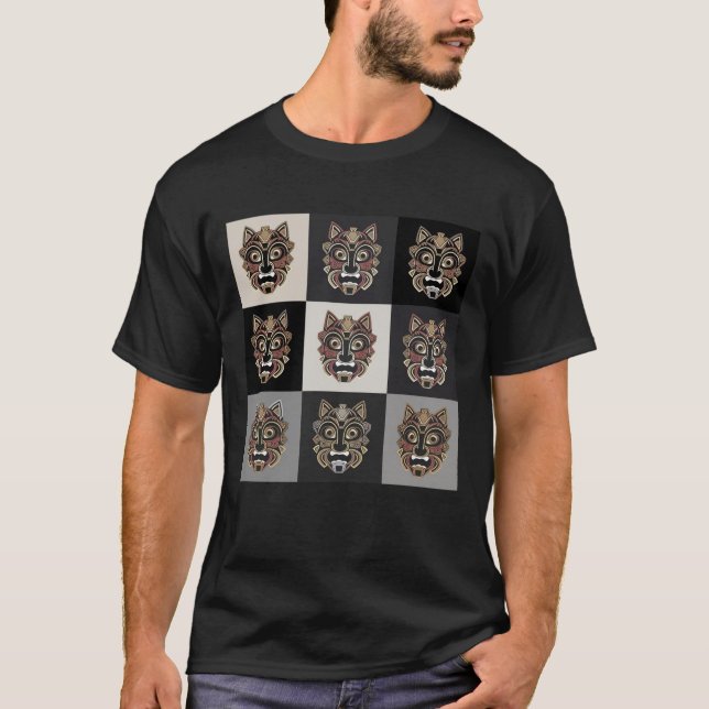 African Ethnic Art Pattern T-Shirt (Front)