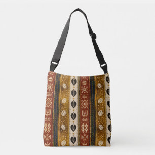 African Ethnic Cowrie Geometric Crossbody Bag