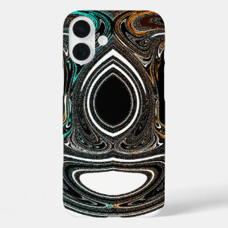 African Ethnic Doodle | Zebra Textured Abstract Ar iPhone 16 Plus Case