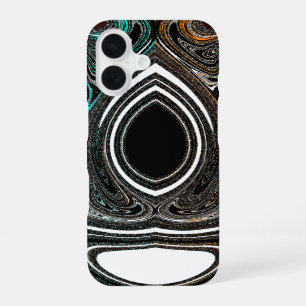 African Ethnic Doodle Zebra Textured Abstract Ar iPhone 16 Case