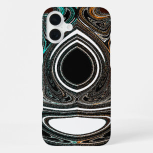 African Ethnic Doodle Zebra Textured Abstract Ar iPhone 16 Plus Case