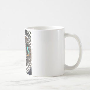 African Ethnic Doodle Zebra textured Art Print Coffee Mug