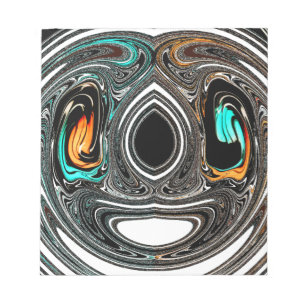 African Ethnic Doodle Zebra textured Art Print Notepad