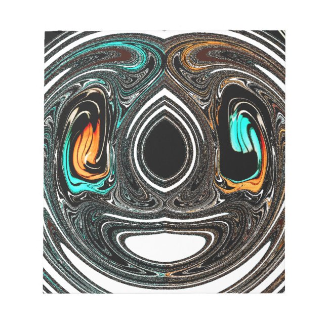 African Ethnic Doodle Zebra textured Art Print Notepad (Front)