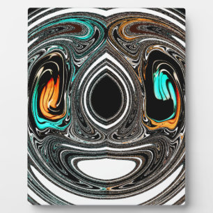 African Ethnic Doodle Zebra textured Art Print Plaque
