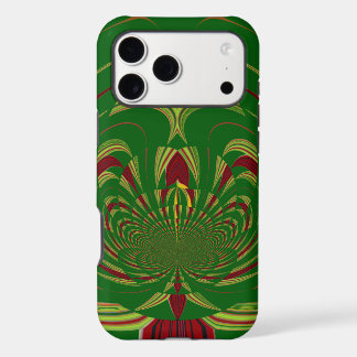 African Ethnic Green Floral Motif Pattern Design