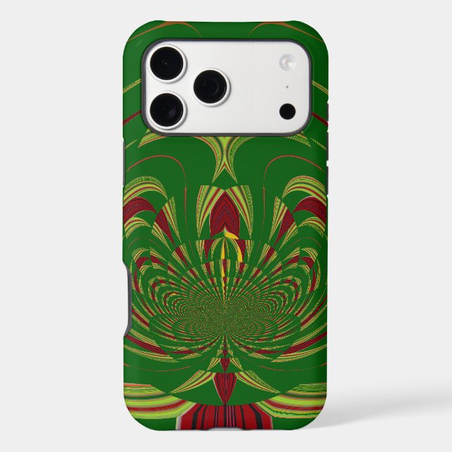 African Ethnic Green Floral Motif Pattern Design (Back)