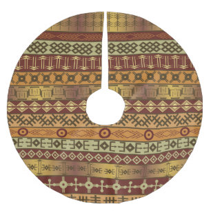 African ethnic motifs, ornamental background. brushed polyester tree skirt