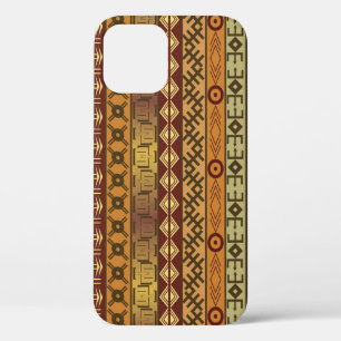 African ethnic motifs, ornamental background. iPhone 12 case