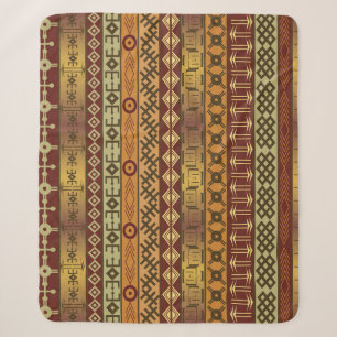 African ethnic motifs, ornamental background. sherpa blanket