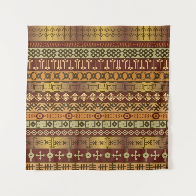 African ethnic motifs, ornamental background. tapestry (Front)