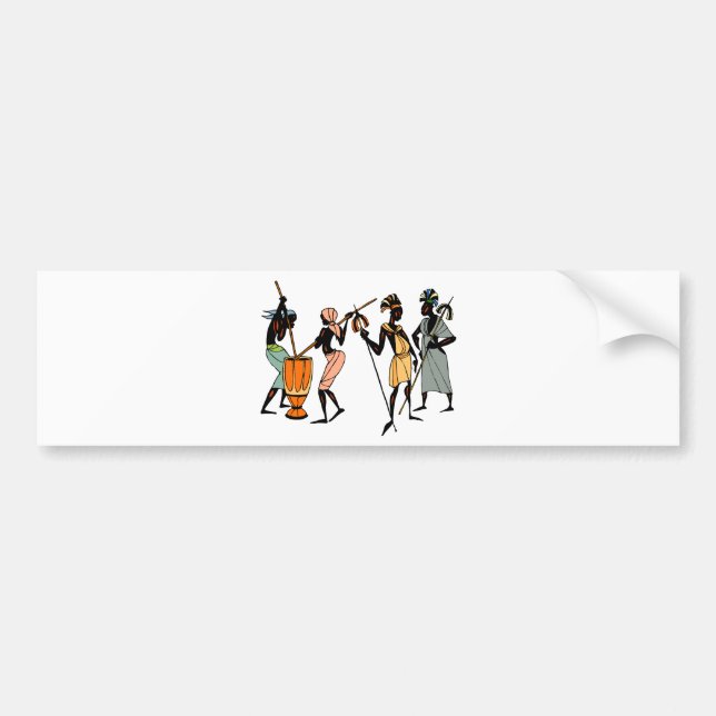 African Ethnic Native tribal design Bumper Sticker (Front)