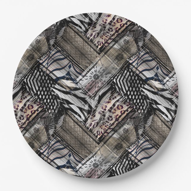 African, ethnic . paper plate (Front)