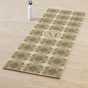 African ethnic tribal Adinkra pattern. yoga mat
