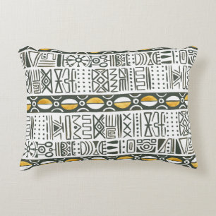 African ethnic, watercolor seamless pattern. decorative cushion