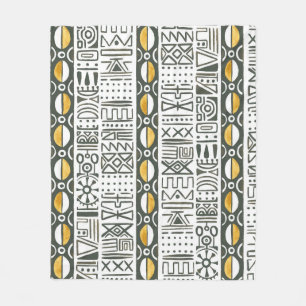 African ethnic, watercolor seamless pattern. fleece blanket