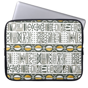 African ethnic, watercolor seamless pattern. laptop sleeve