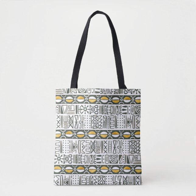 African ethnic, watercolor seamless pattern. tote bag (Front)