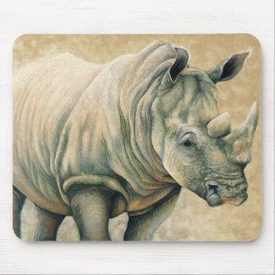 African Expressions - White Rhino Mouse Mat