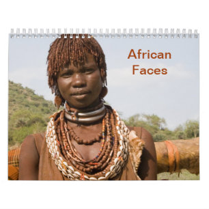 African Faces Wall Calendar