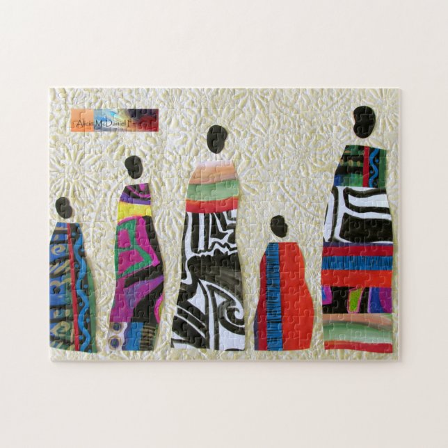 African Family Collage by Alicia McDaniel Fine Art Jigsaw Puzzle (Horizontal)