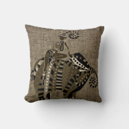 African fantasy Throw Pillow 16" x 16"
