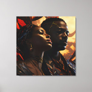 African fashion art canvas print