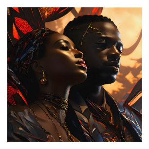 African fashion art photo print