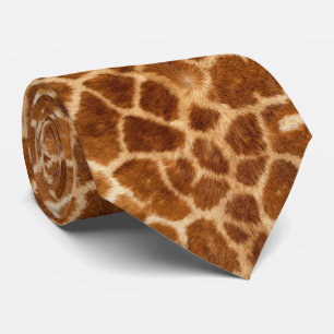 african fashion wild safari animal giraffe print tie