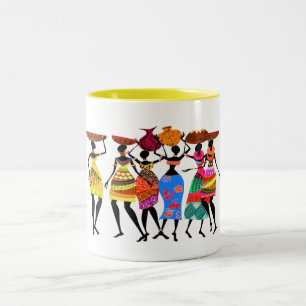 African Feast • Two‑Tone Coffee Mug