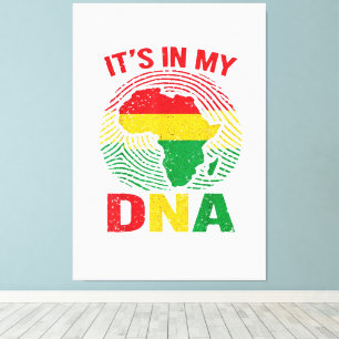  African Fingerprint Black History Canvas Print