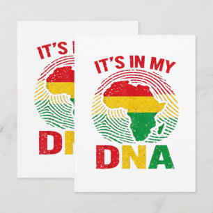 African Fingerprint Black History Card