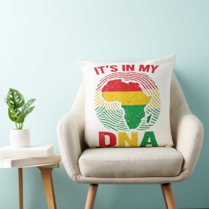  African Fingerprint Black History Cushion