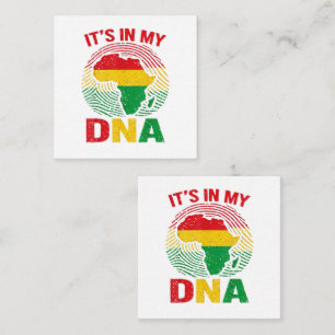 African Fingerprint Black History Enclosure Card